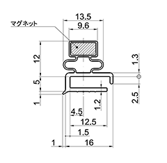 ビス止め型 断面図